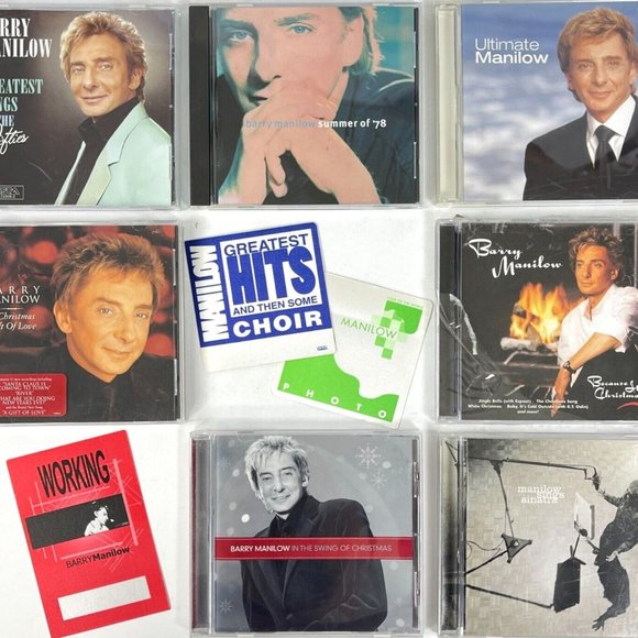 Barry Manilow VIP Passes + 7 CD Lot Ultimate Hits 50s Summer Sinatra Christmas - Picture 1 of 9